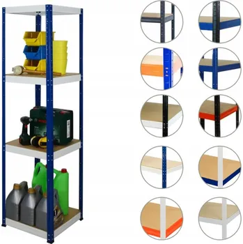 Dílenský regál Kovový regál skladový garážový HELIOS HNW 180x45x45 cm, 4 police