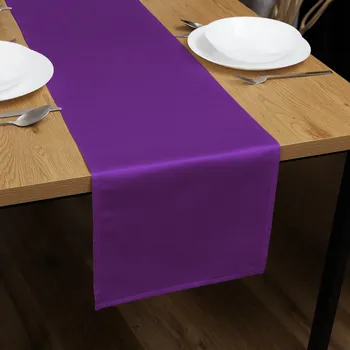 ubrus Saténový běhoun na stůl polyesterový Satén LUX-044 Zářivě fialový 20x120 cm