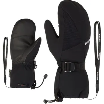 Dětské zimní rukavice Ziener Lanic GTX Gore plus warm Jr black - palčáky s poutkem velikost rukavic 9 let (5,5)