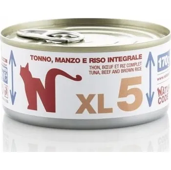 Krmivo pro kočku Natural Code XL 5 Tuňák s Hovězím 170g