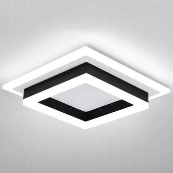 Stropní Svítidlo čtvercový Comely 7 x 20 cm bílý, černý