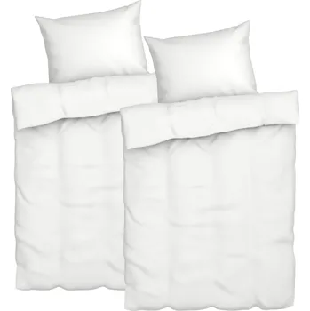 Povlečení LIVARNO home Mušelínové ložní povlečení bílé 140 x 200, 70 x 90 cm skryté knoflíky