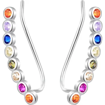 Náušnice AGATO Elegantní stříbrné náušnice se zirkony AGT-E027VC