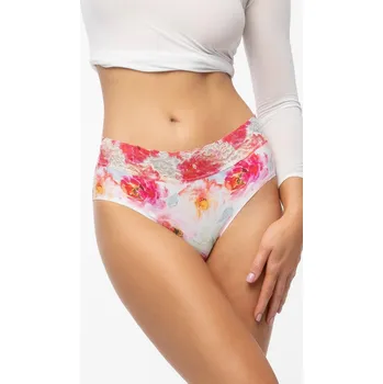 Dámské spodní prádlo Kalhotky Peony Hipster Hiphuggers bílo-červené - Julimex Velikost: S