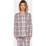 GUASCH Dámské pyžamo CAROLINA, Růžová, V dárkovém boxu, Bavlna 100%, Dlouhý rukáv - vel. M