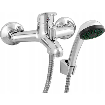 Vodovodní baterie Jednopáková nástěnná vanová a sprchová baterie Aqui BASIC, stříbrná