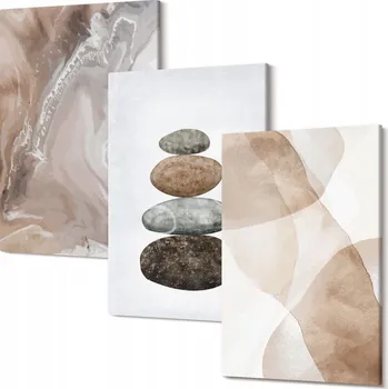 Obraz Sada obrazů na plátně - Abstraktní pastelové tvary, 30x20 cm