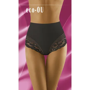 Dámské spodní prádlo Dámské kalhotky Eco-OU Černá - Wolbar Barva: černá, Velikost: 2XL