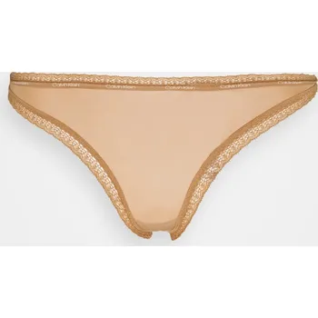 Kalhotky Dámská tanga QD3763E BO8 bronzová - Calvin Klein Barva: bronze, Velikost: L