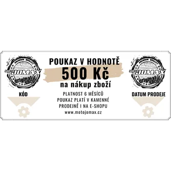 Dárková krabička MOTOJOMAX Dárkový poukaz 500