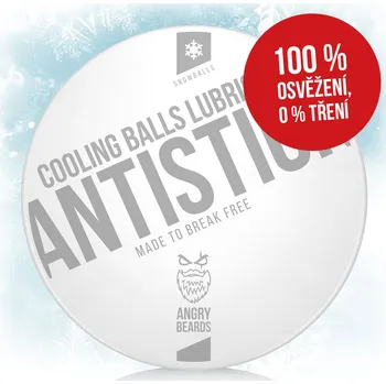 Intimní hygienický prostředek Angry Beards Antistick Snowballs - Chladivý lubrikant na kule