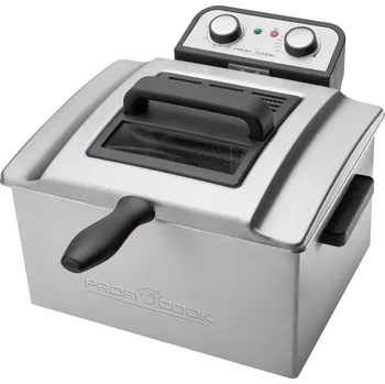 fritéza Profi Cook PC-FR1038 dvojitá fritéza se studenou zónou, 5 l, 3 000 W, funkce časovače, manuálně nastavitelná teplota, nerezová ocel