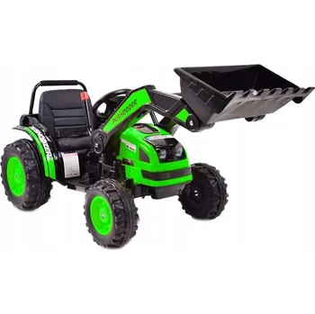 Dětské vozidlo MEGA TRAKTOR S LŽÍCÍ - NAKLADAČEM. MĚKKÉ SEDADLO