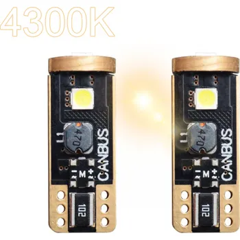 Autožárovka LED T10 W5W parkovací světla / SPZ (teple bílé 4300K) - ledpodsviceni.cz, 2x2.2W, 200lm, 12V