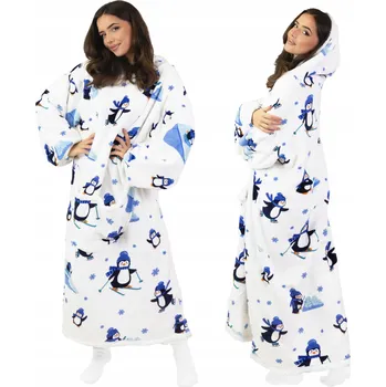 Dámská mikina TEPLÁ MIKINA MIKINOVÁ DEKA DEKA 2 V 1 SILNÁ XXL KOŽEŠINOVÁ FLÍSOVÁ MIKINA fleecová mikina s kapucí VELKÁ