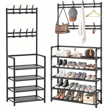 Věšák Stojací věšák kovový Kpaloft černý