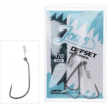 Rybářský háček Plovoucí Háčky Mikado Jaws s ofsetovými Háčky se šroubem, 3 ks