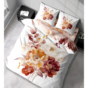 Povlečení Ložní povlečení bavlněný satén Stanex Bela (LS404), 140 x 220 + 90 x 70, Zip