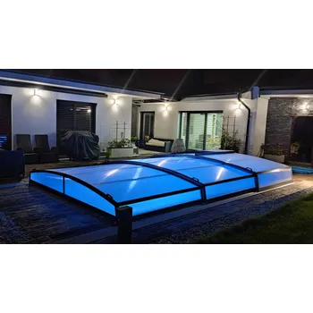 Zastřešení bazénu DIAMANT - 2 moduly 280x428 + 242 cm