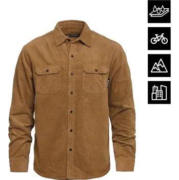 Pánská košile Vodoodpudivá technická košile Dough - camel corduroy velikost L