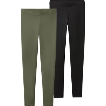 Dámské legíny esmara® Dámské legíny, 2 kusy (černá/zelená, M(40/42))