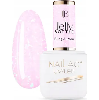 Lak na nehty Gel v lahvičce s částečkami Jelly Bottle Bling Aurora NaiLac 7 ml