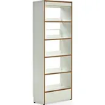 Regál na knihy STORY, jednostranný, 1920x747x305 mm, 5 polic, bílá