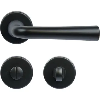 Dveřní kování RK.LOPAR.WC.CE klika na dveře WC Černá