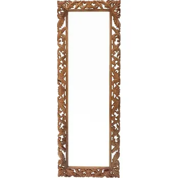 Zrcadlo LAKŠMI zrcadlo Retro 60 × 170 cm ručně vyřezávané z masivu mango - Mango Natural