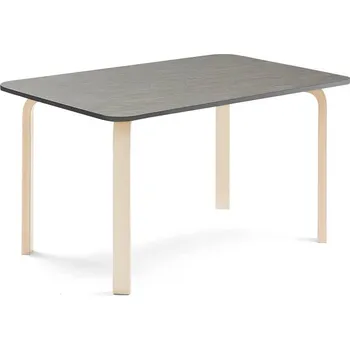Zahradní stůl Stůl ELTON, 1200x800x640 mm, bříza, akustické linoleum, tmavě šedá