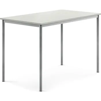 Jídelní stůl Stůl BORÅS, 1400x800x900 mm, stříbrné nohy, HPL deska, šedá