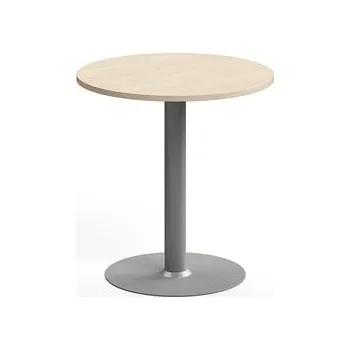 Jídelní stůl Stůl ALVA, Ø700x720 mm, vysokotlaký laminát, stříbrná/bříza