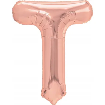 Balónek Fóliový balónek písmeno T růžové zlato 40 cm