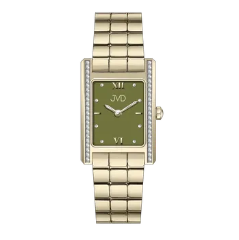 Hodinky JVD Dámské hranaté zlacené náramkové elegantní šperkové hodinky JVD JG1041.3 ( )