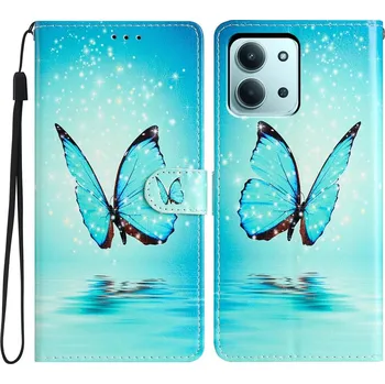 Pouzdro na mobilní telefon Unique knížkové pouzdro na Xiaomi Redmi 15C 4G (171mm)/Poco C85 4G (171mm) - modrý motýl
