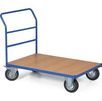 Plošinový vozík Plošinový vozík, plošina 1200x800 mm, nosnost 500 kg, kola 200 mm s šedou pryží