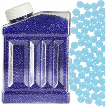 Dětská zbraň GELOVÉ KULIČKY 50 000 ks 7-8mm DO PISTOLE, PUŠKY, KVĚTIN - MODRÉ