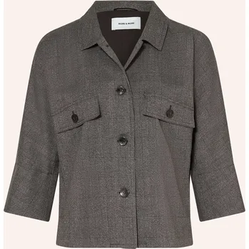 More & More Dámská Bunda Hranatého Střihu, tmavě šedá / šedá, 34