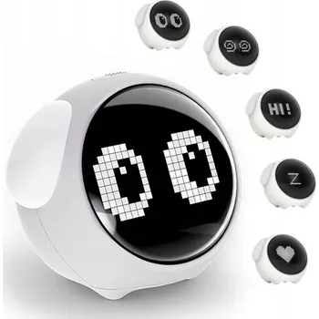 Budík Dětské hodinky s podsvícením, budíkem, Emoji LED digitální budík USB