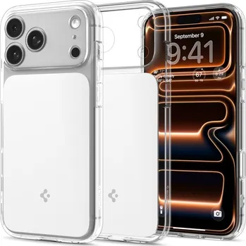 Náhradní díl pro mobilní telefon Kryt Spigen Ultra Hybrid "T" Magsafe iPhone 17 Pro lesklý bílý