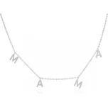 AGATO Půvabný stříbrný náhrdelník s nápisem MAMA AGT-N009W