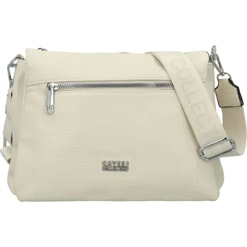 Kabelka Stylová dámská koženková crossbody kabelka Verrona new, krémová