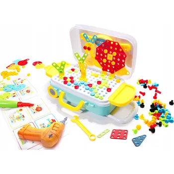 ostatní stavebnice Stavební Stavebnice v pouzdře Ikonka se šroubovákem 25 8 dílů