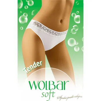 Dámské spodní prádlo Dámské kalhotky Tender bílá - Wolbar Barva: Bílá, Velikost: XL