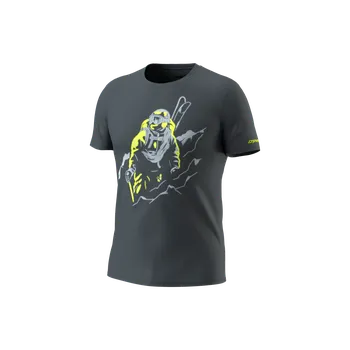 Lyžařské tričko DYNAFIT BLACKLIGHT CO T-SHIRT - cinder/BLACKLIGHT XXL