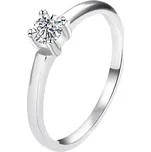 AGATO Romantický stříbrný prsten se zirkonem AGT-R05W Velikost: 56 (1,7 g)