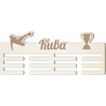 Věšák Věšák na medaile s trofejí fotbalista