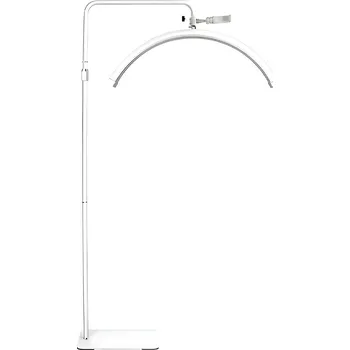 Stojací lampa Moon, půlměsícová kosmetická stojací lampa, bílá
