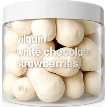 Sušené ovoce Vilgain Lyofilizované jahody v čokoládě – bílá čokoláda 120 g