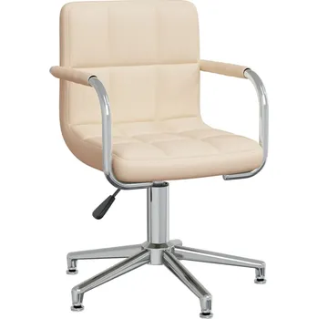 Otočná jídelní židle krémová textil IM_3088064